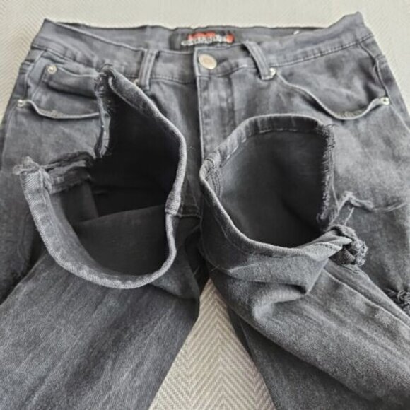 Copper Rivet Jeans Men's Size 32x30 Black Distressed Stretch RN# 140689 - Picture 15 of 16